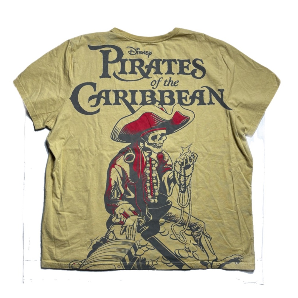 Disney Pirates of the Caribbean Tee - Yellow with Red & Black Graphic